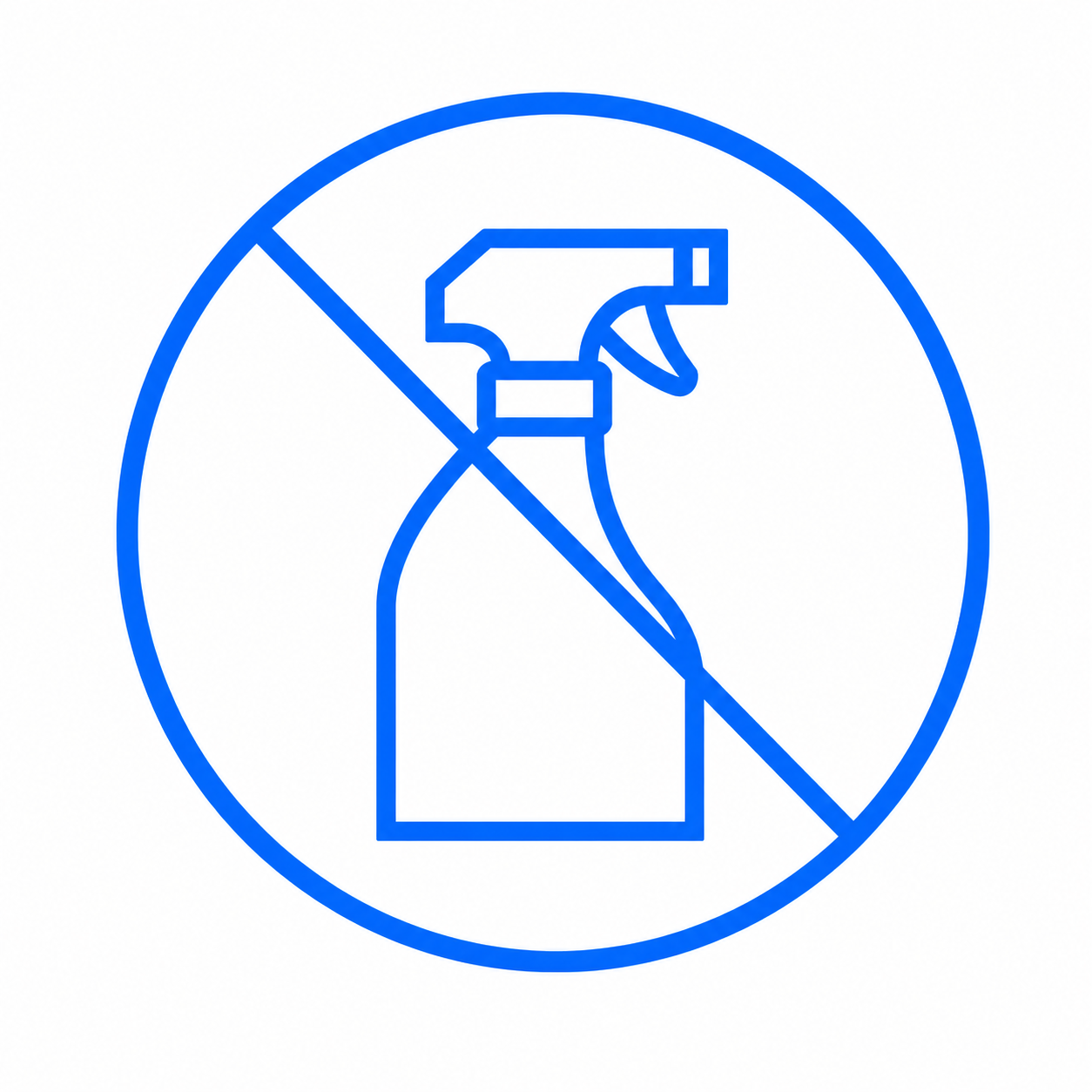 No sprays or chemicals