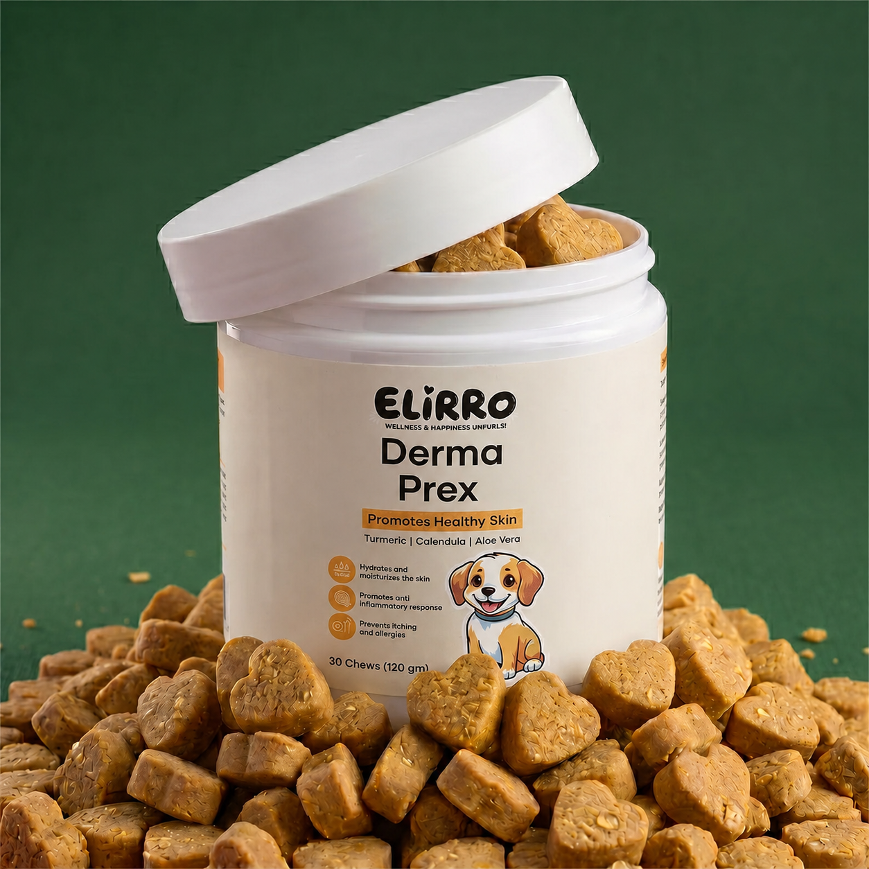 Elirro DermaPrex: A New Age Natural Formula For Itching, Bald Spots, Inflammation, Paw Licking & Allergy