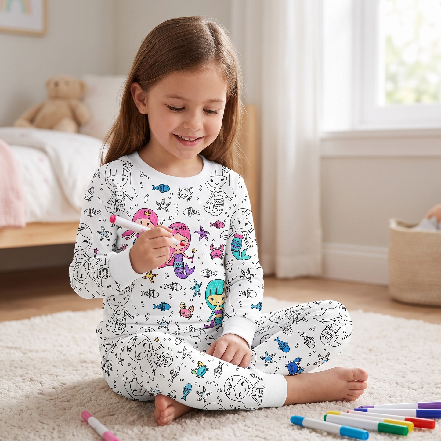 Color-Me Cozy Girls’ Pajama Set