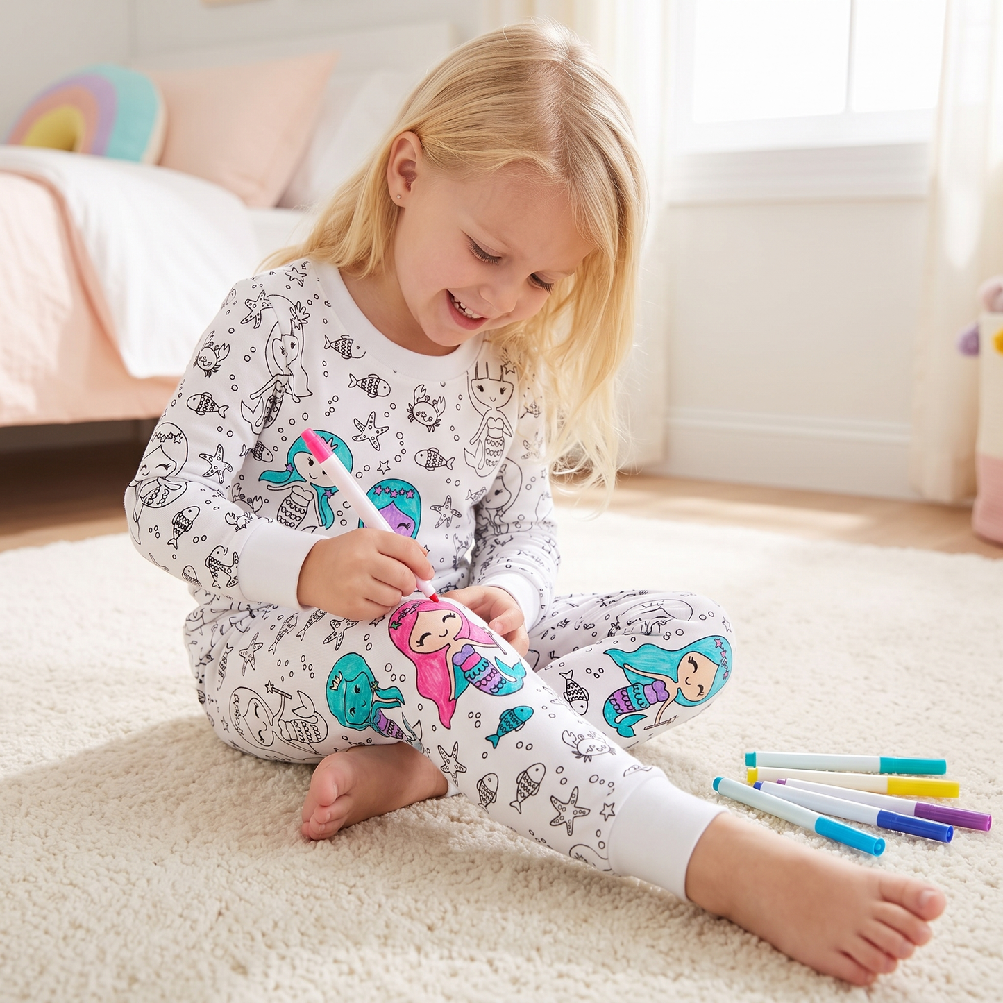 Color-Me Cozy Girls’ Pajama Set